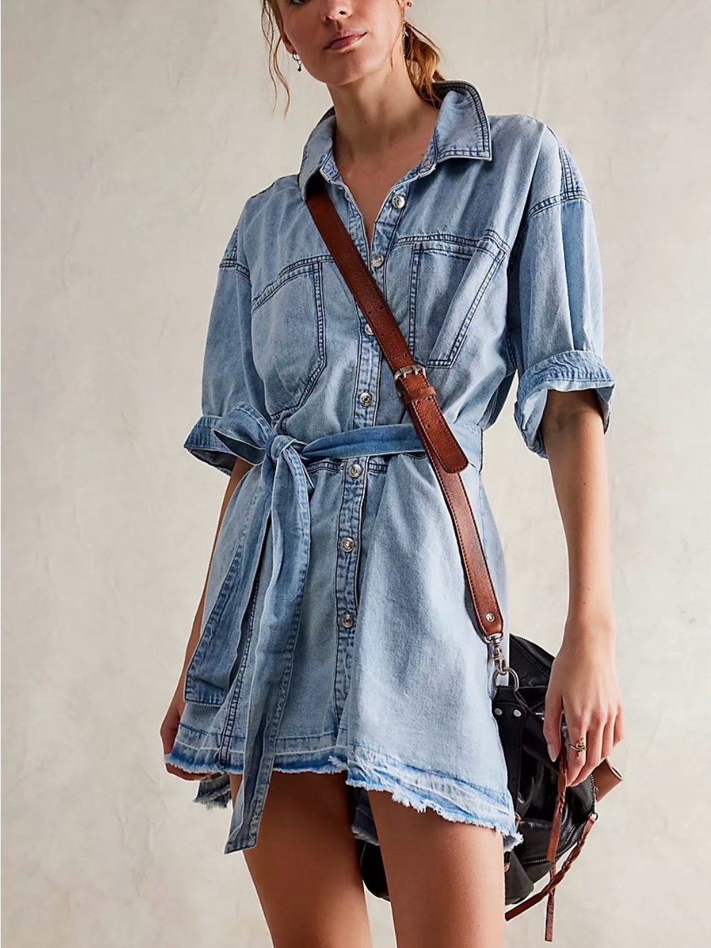 Free People We the Free Jenny Denim Tunic.